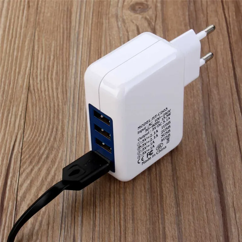 ЕС США 4 порта USB концентратор зарядное устройство адаптер Смарт путешествия