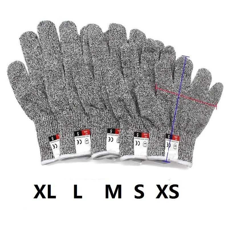 2 шт. анти cut Кухня перчатки Безопасность порезов колото Рабочая огненной руки