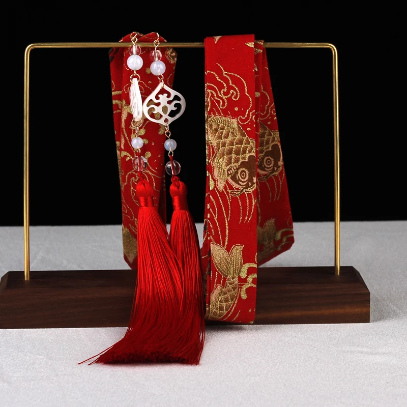 Древний костюм ласточкин хвост hanfu головной убор античные украшения, волосы и кисточки волос веревочная лента веревка привязанная лента для волос костюмы - Цвет: 1.8 meters