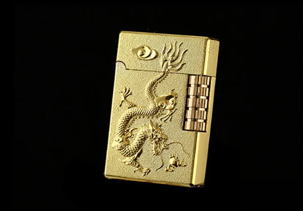 1 шт. креативная рельефная зажигалка с драконом ветрозащитная Бутановая газовая