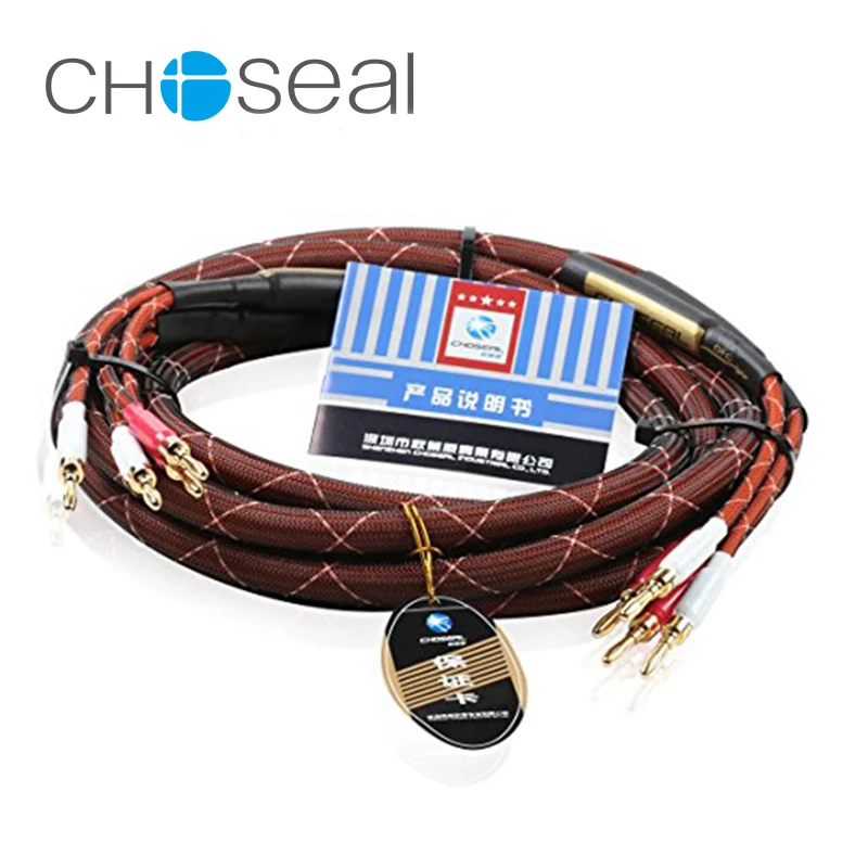 Choseal 30th юбилей LB5110 Динамик кабель Позолоченные разъемы с вилками типа банан Hi Fi