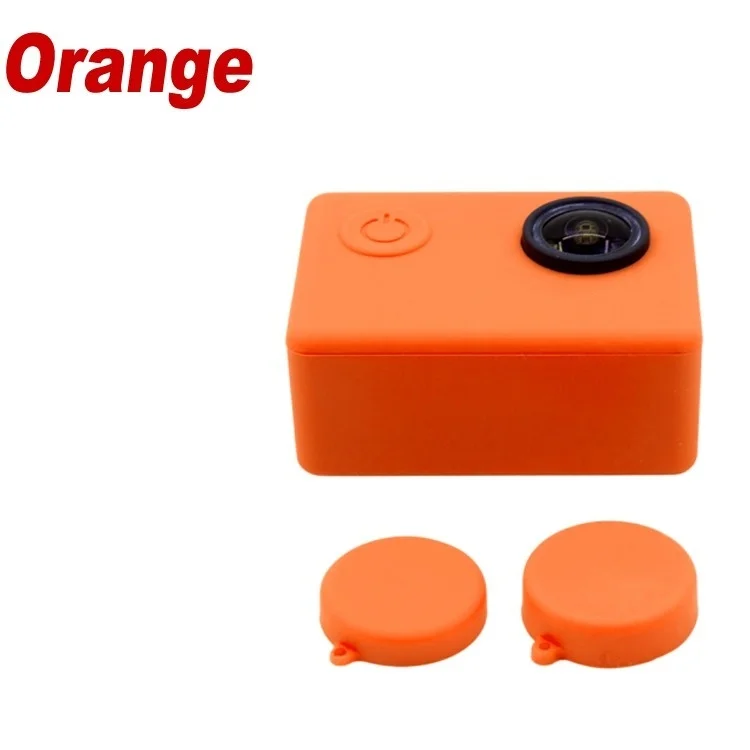 Для SJ4000 wifi SJ4000+ SJ5000 SJ7000 SJ9000 силиконовый чехол с 2 крышки объектива для Eken H9 H9r GoPro Hero 3 Защитная крышка