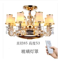 2019 innovatio fans negative ions fan lamp ceiling lamp led k9 crystal european style remote control lamps 8 heads ceiling fan