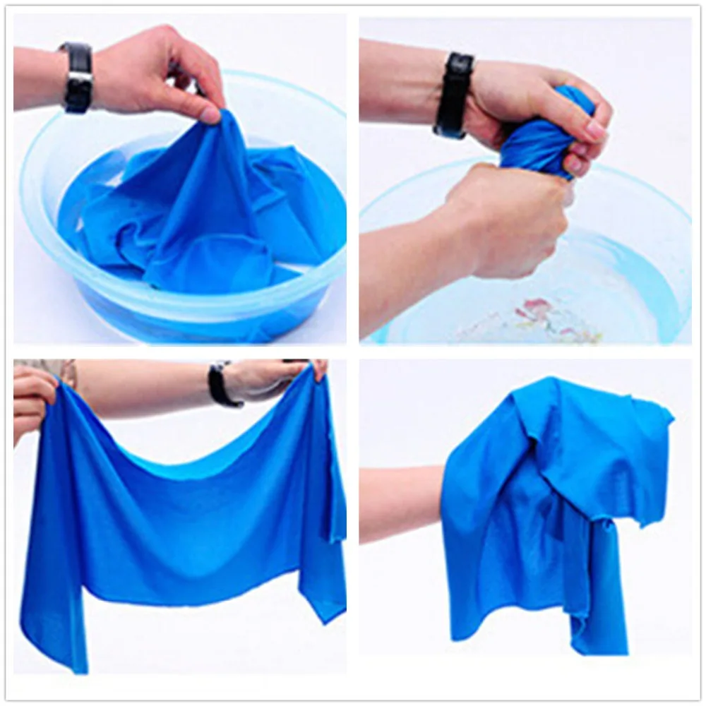 Спортивное охлаждающее полотенце летнее из ПВА быстросохнущее 30*80 см для мужчин