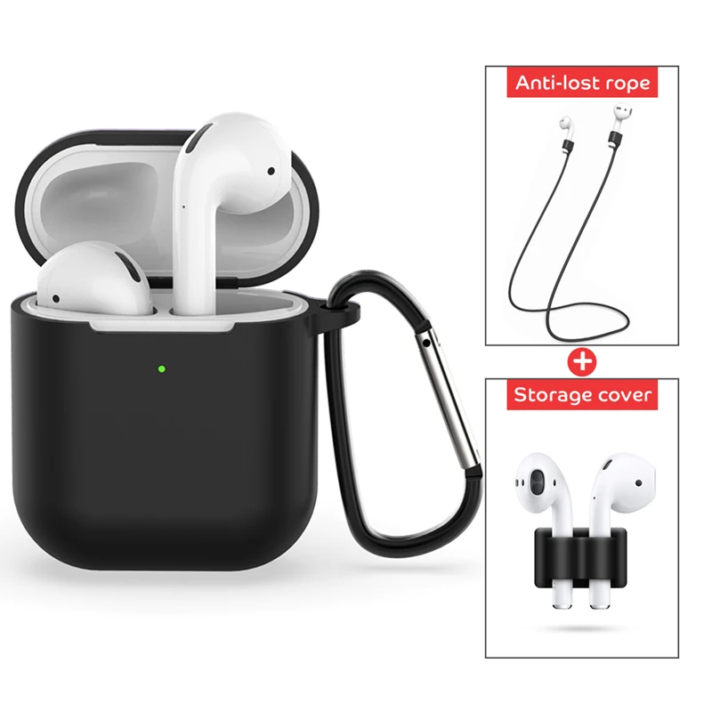 A01 Новинка, чехол для наушников Airpods 2, чехол для Airpods 2, силиконовый чехол s, тонкий чехол для Air Pods 2, Противоударная зарядная коробка с крюком - Цвет: A01