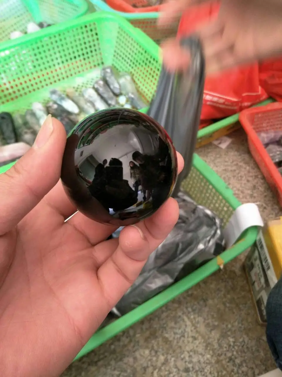 

High quality natural obsidian quartz crystal ball healing