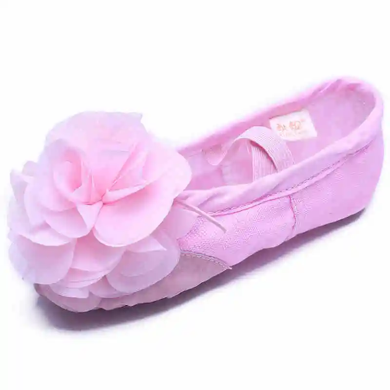 

Adult Women Teenagers Canvas Leather Ballet Slippers Soft Ballet Dance Shoe Split Soles Gym Yoga Ballet Exercise Flat Shoe
