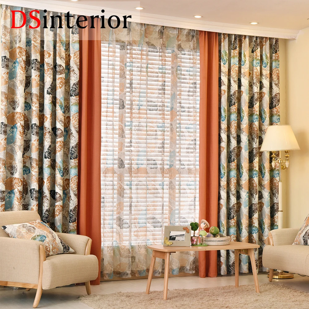 Dsinterior 100% полиэстер штора печати для окон гостиной и спальни можно сшить по