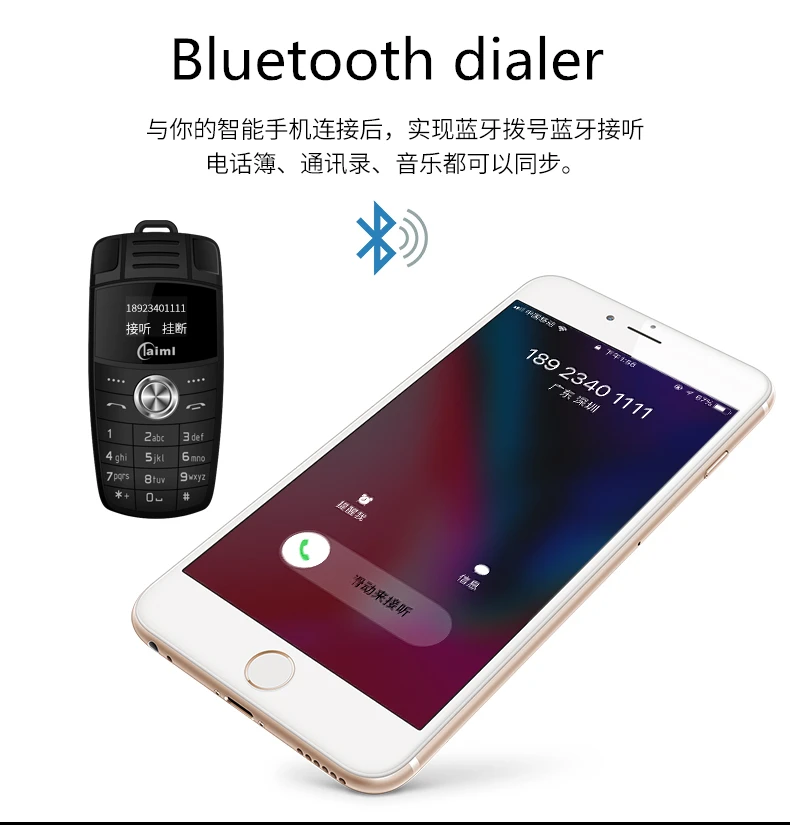 Карманный мини телефон Fsmart Taiml X6 маленький автомобильный ключ мобильный Bluetooth