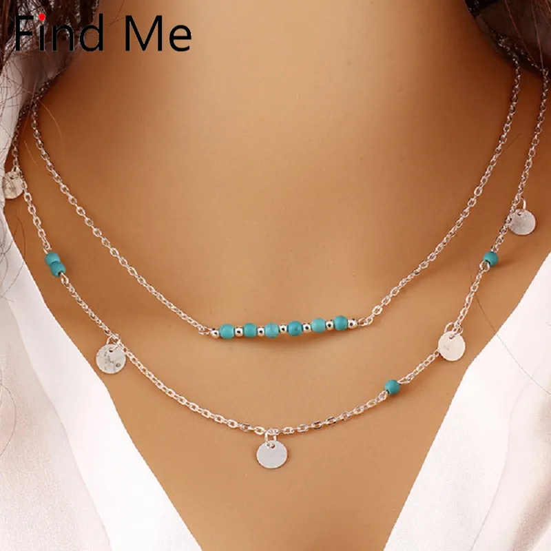 Женское колье-чокер Find Me длинное многослойное ожерелье в этническом стиле бохо