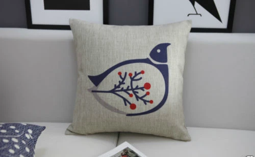 Восточный Японский Стиль цветение Цветочная подушка крышка стола льняные