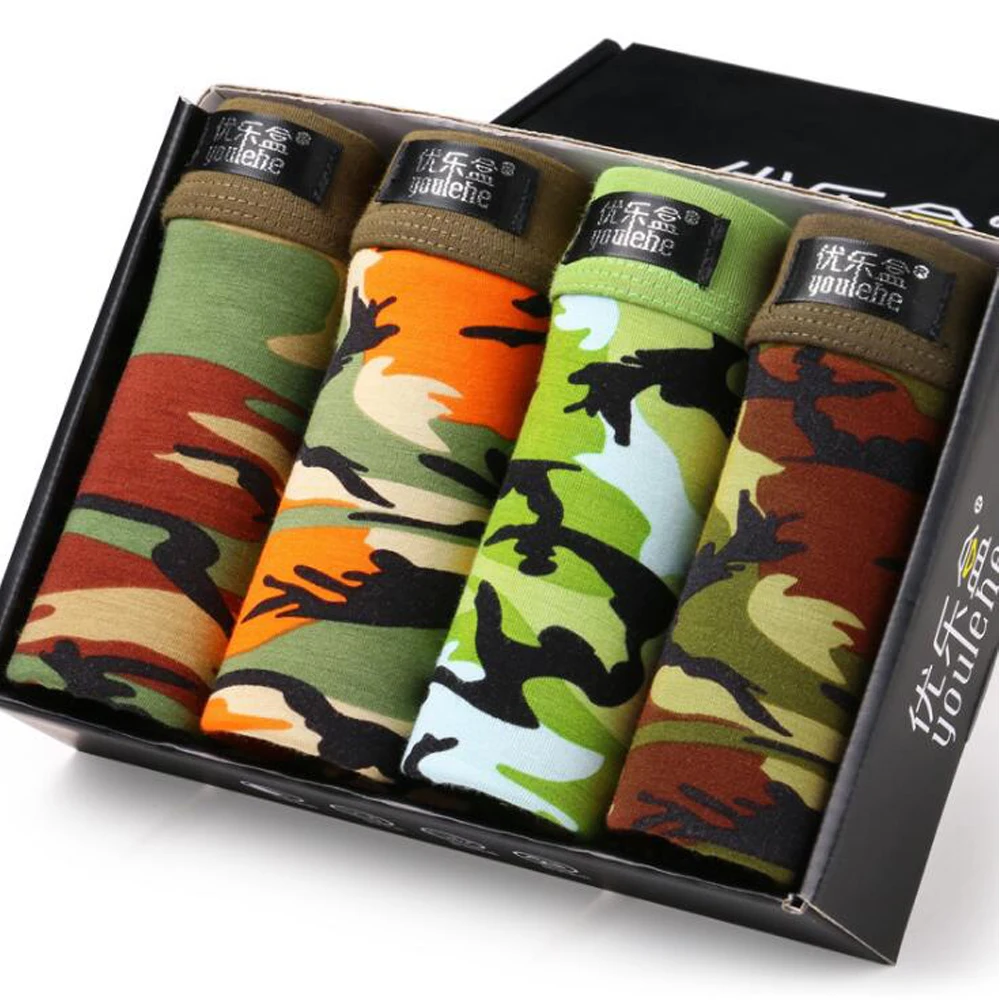 Мужское нижнее белье модные боксеры из дышащего модала с принтом | Мужская одежда