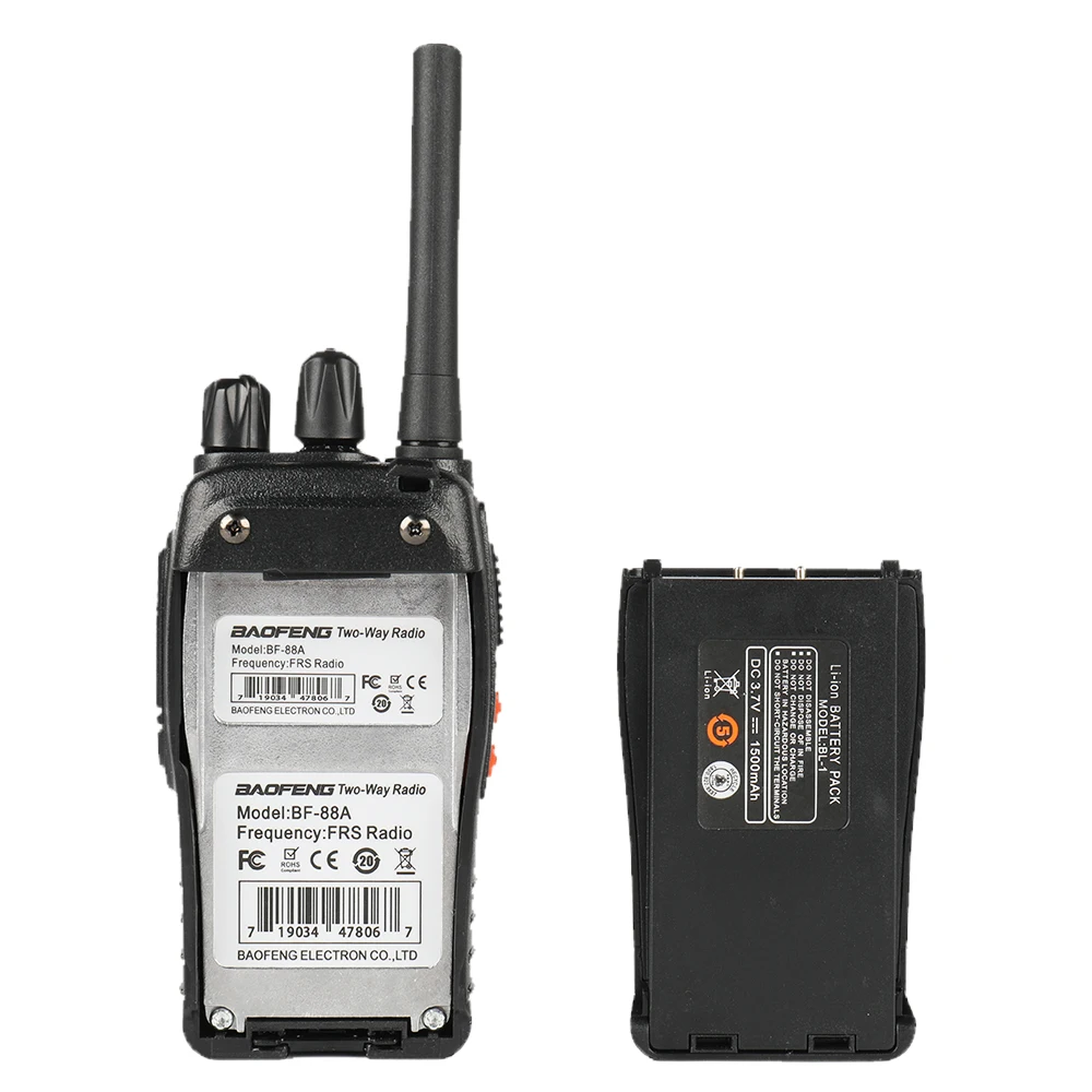 2 шт. Baofeng BF-88A FRS Walkie Talkie 0 5 Вт UHF 462-467 MHz 16 CH Handheld Ham двухстороннее радио Обновление