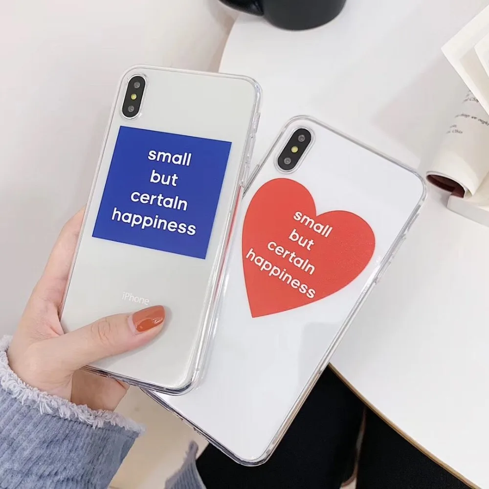 Прозрачный ins Простой Пара мягкой оболочки для iPhone 7 7Plus 6 6S 6Plus 8 8Plus X XR XS Max тонкий