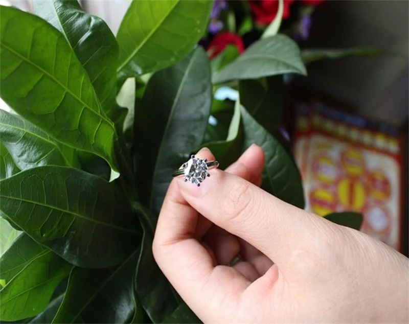 Yhamni резные 18krgp штамп золото Кольца 2ct CZ Diamant Обручение кольцо Белый/желтого золота Цвет Свадебные Кольца для для женщин подарок l1699
