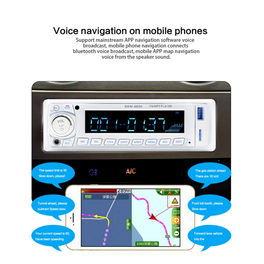 Podofo автомобильный радиоприемник 1 din в тире Авто Радио FM/Bluetooth/SD/USB/MP3