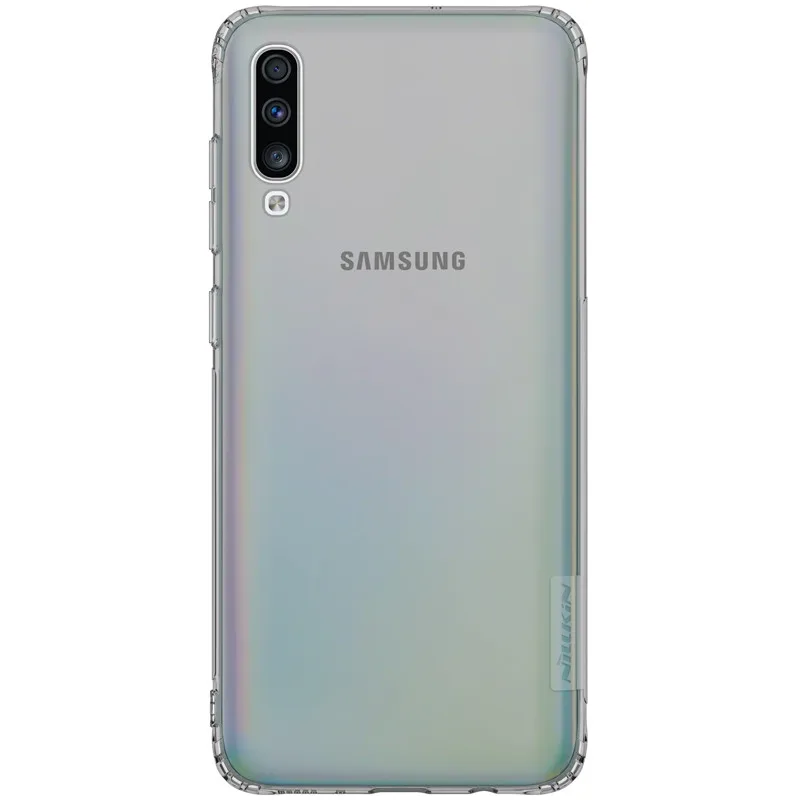 Серый Tpu чехол для samsung Galaxy A70 NILLKIN Nature ясно ТПУ ультра тонкий чехол для samsung A70 мягкий чехол для Galaxy A70 - Цвет: Серый