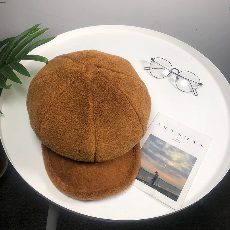 Зимние теплые утолщенные шапки модная имитация овечьей шерсти Snapback cap s женская