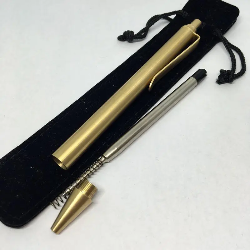 1 шт. Изысканная ручка ручной работы с латунным прессом 0 5 мм черные чернила