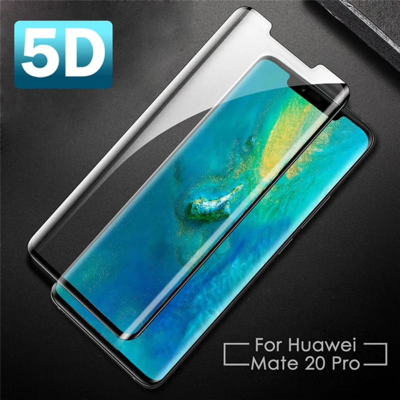 Прозрачный протектор экрана для huawei mate 20 Pro 5D изогнутый облегченное закаленное