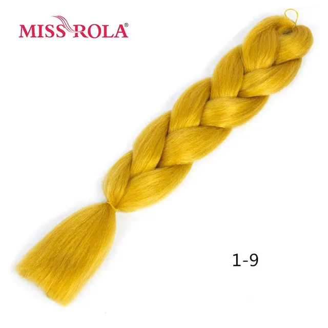 Miss Rola, 100 г, ультра большой Плетеный вязаный крючком, волосы для наращивания, 1 шт., 89 цветов, Ombre, синтетические, на крючках, косички, цвет волос - Цвет: P4/30