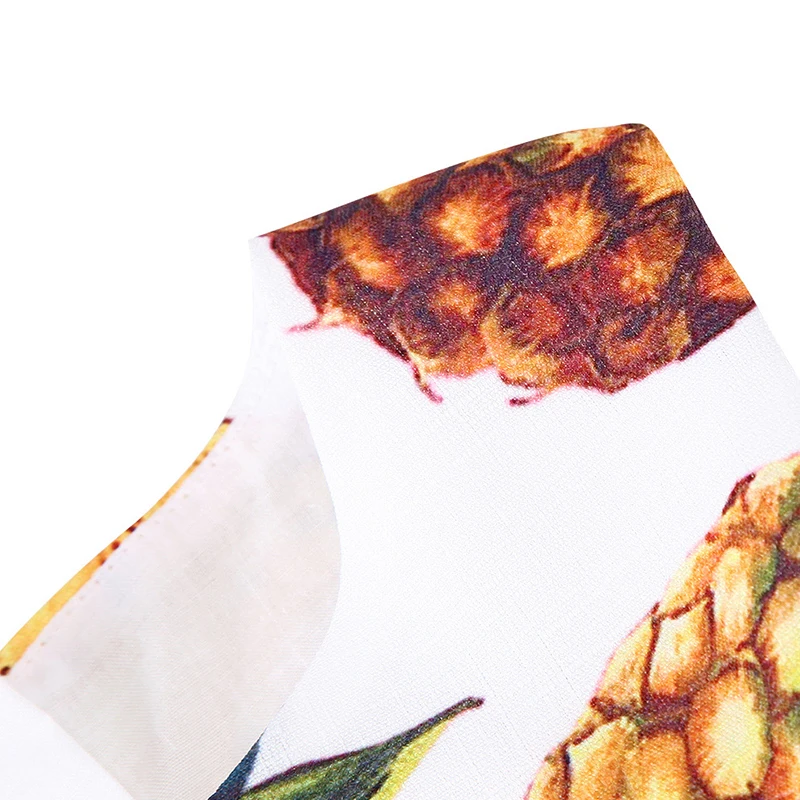 W.L.MONSOON Girls Summer Dresses with Pineapple Print 2021 Brand Toddler Dress Children Princess Costume Robe Fille Kids Clothes | Детская