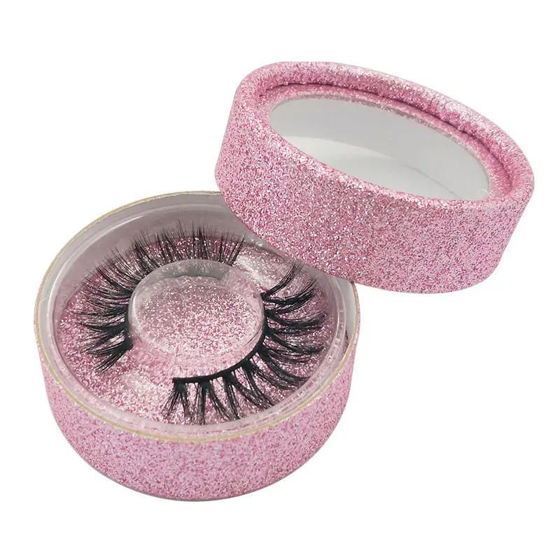 

2019 New Round Box Mink Eyelashes Thick Natural Long False Eyelashes High Quality Mink Lashes Soft Fashion Lashes Extension Tool