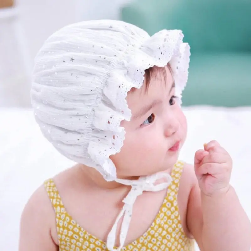 

Yundfly Children Bonnet Sunbonnet Shining Star Printed Girl Kids Cotton Sunhat Photography Prop Newborn Hat Birthday Gifts