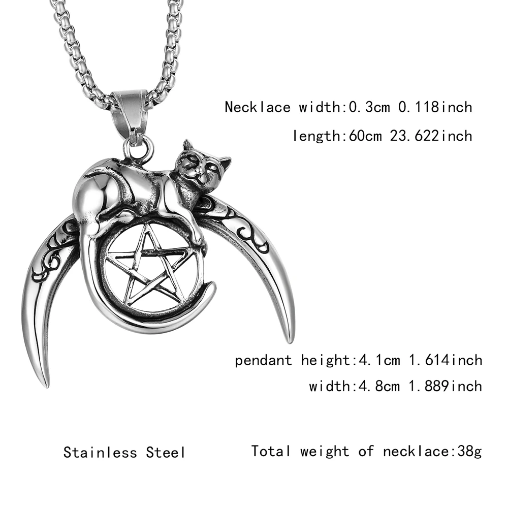 2018 новый хип-хоп Goofan классический пентаграмма кошка диск Кулон ожерелье из
