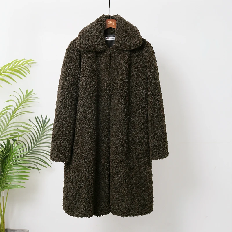 Ulzzang длинная куртка из искусственного меха, пальто, Толстая теплая, женские зимние куртки, пальто, ворсистый, пушистый, верхняя одежда для женщин, модное мягкое пальто