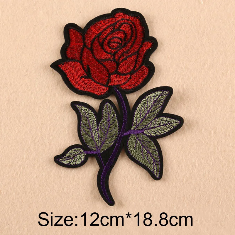 8 шт./лот смешивания Весна Розы Цветочные ткань вышивка утюг на патчи Одежда