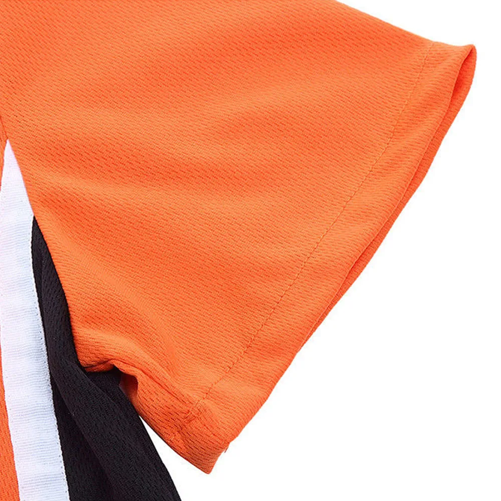 Аниме Haikyuu Косплей Karasuno High School волейбольный клуб Hinata Shyouyou футболка из Джерси