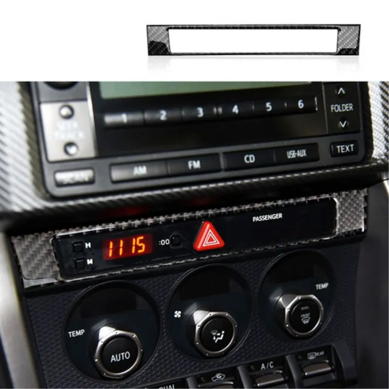 

BBQ@FUKA Fit For Subaru BRZ Toyota 86 2013-2017 Carbon Fiber Center Control Frame Trim Refit Stickers Car Styling