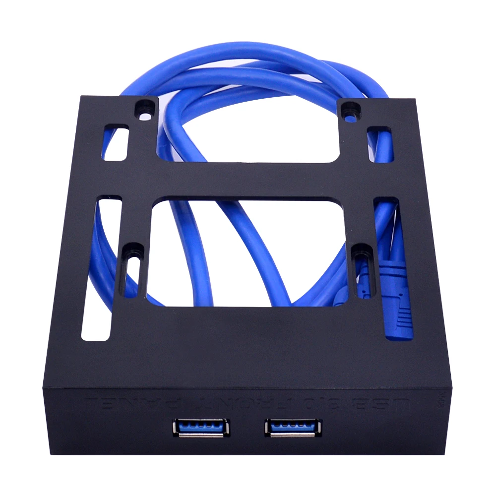 

Zeadow 3.5 Inch USB 3.0 Front Panel Floppy Disk Bay With 2 Port USB 3.0 Hub 20 Pin Connector For Desktop Computer