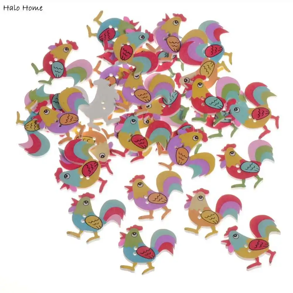 Высокое качество 2 отверстия 50 шт в наборе акции петух швейная декоративные блокнот ручной работы