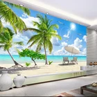 Фотообои современные Мальдивы Гавайский морской пейзаж 3D Laege настенная ткань для гостиной спальни фон 3D обои