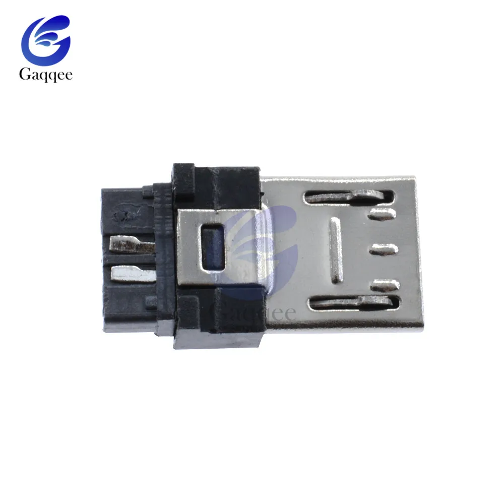10 шт./компл. 4 в 1 DIY Micro USB Мужской коннектор тип сварки 5 контактный разъем с