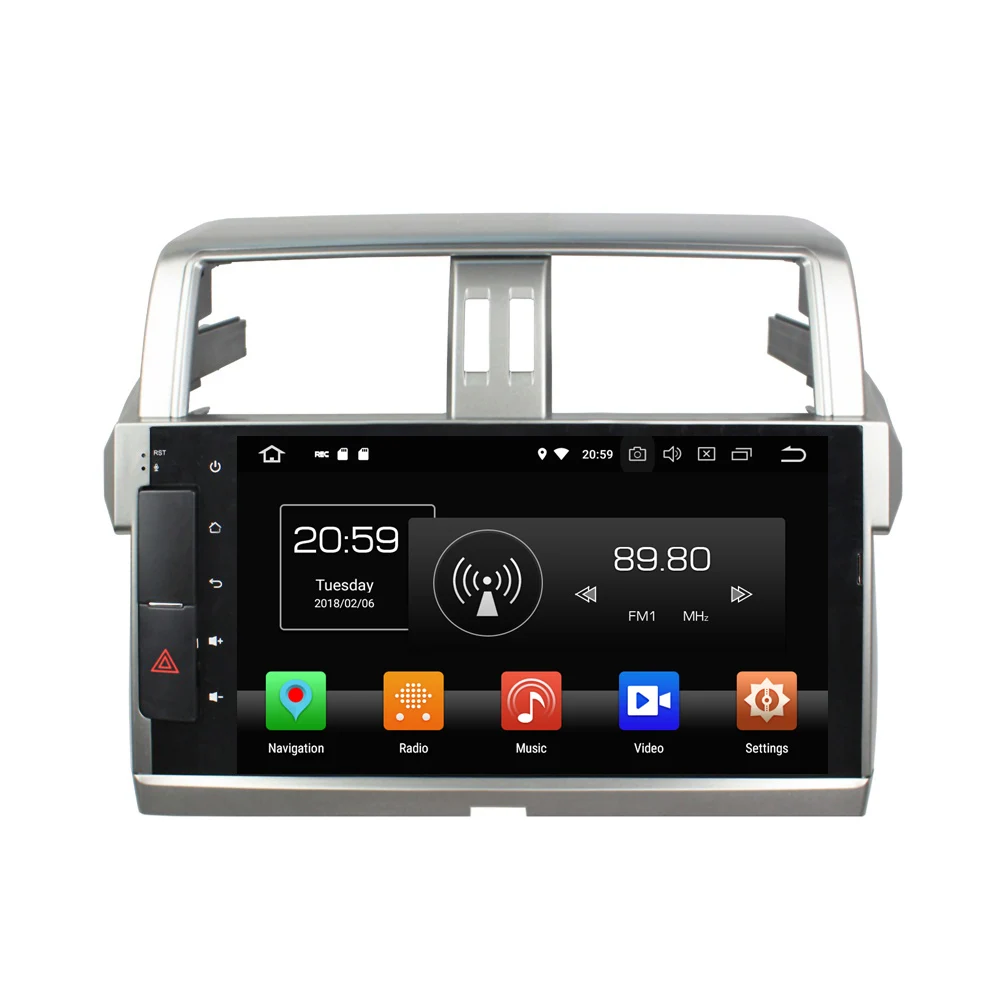10," Android 8,0 автомобильный аудио DVD радио gps для Toyota Prado 150- 4 Гб ram Bluetooth wifi USB Mirror-link 32 Гб rom