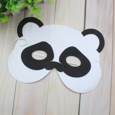 panda 1 шт. маска для дня рождения принадлежности EVA пены животных маски мультфильм дети праздничное платье костюм зоопарк маска джунгли вечерние украшения - Цвет: panda