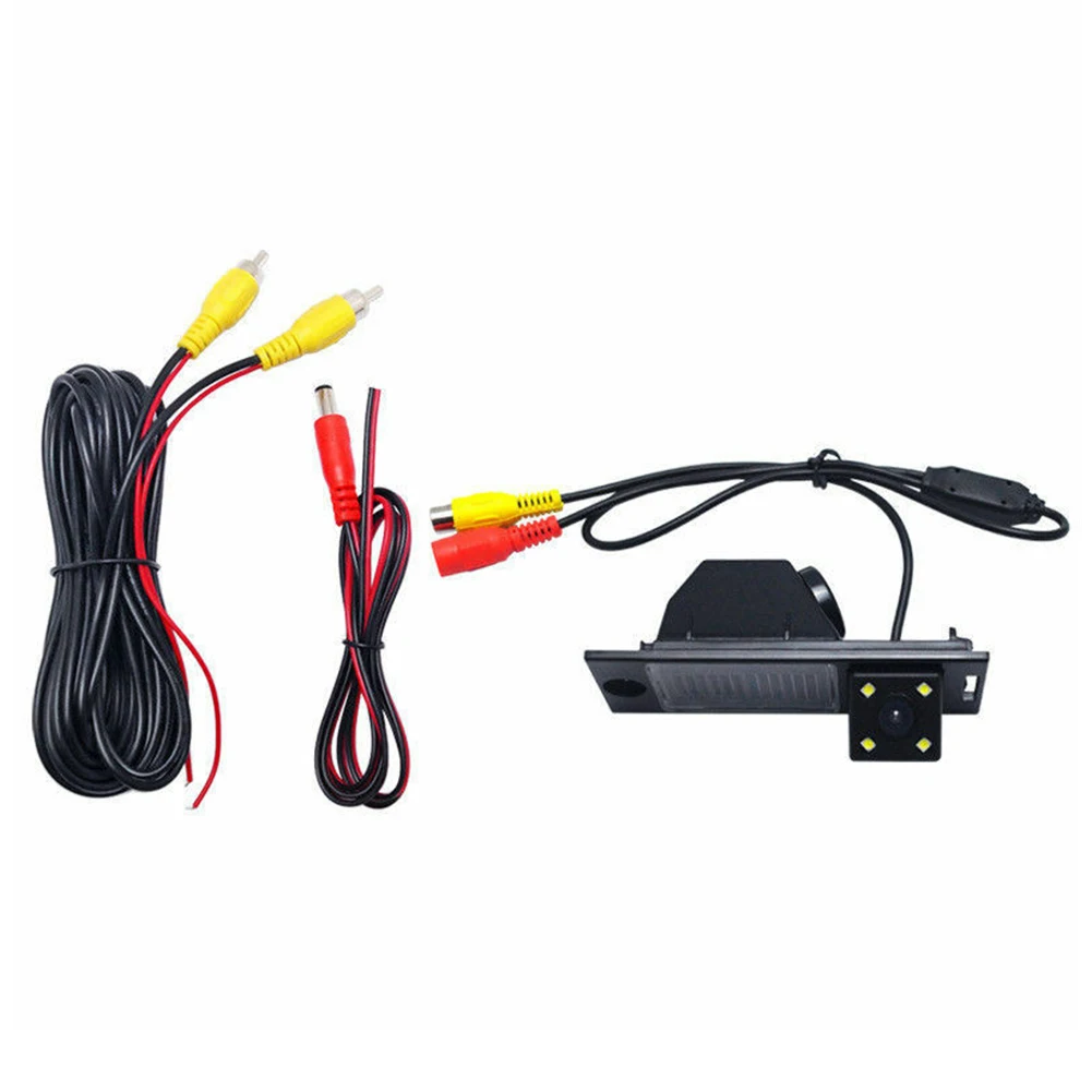 Black Reverse Wide Angle Plastic CCD With Cable Car 4 Led Rear View Camera Waterproof Night Vision HD Backup For Hyundai IX35 | Автомобили