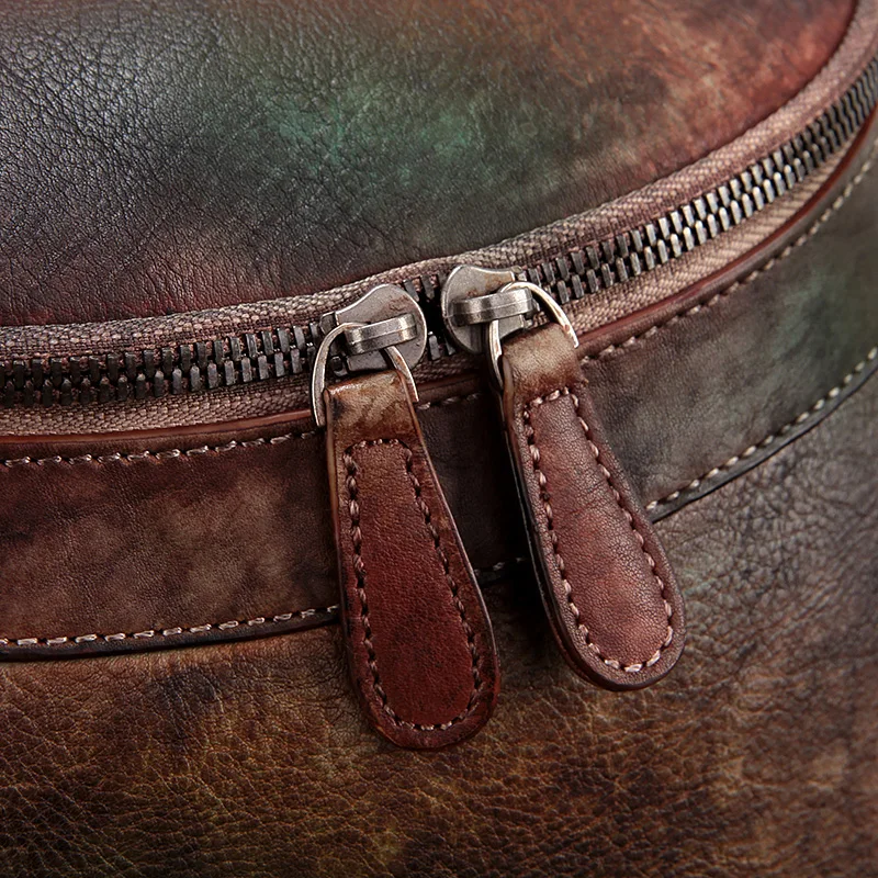 2019 Men Women Vintage Genuine Leather Leisure Backpack Female Multi-functional Cow Bucket Back Pack Top Handle Bag | Багаж и сумки