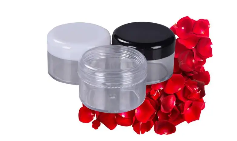 

100PCS 10ML Cream Jar,Empty Plastic Cosmetic Container,Eyeshadow Cream Box,Small Sample Makeup Sub-bottling nail powder case