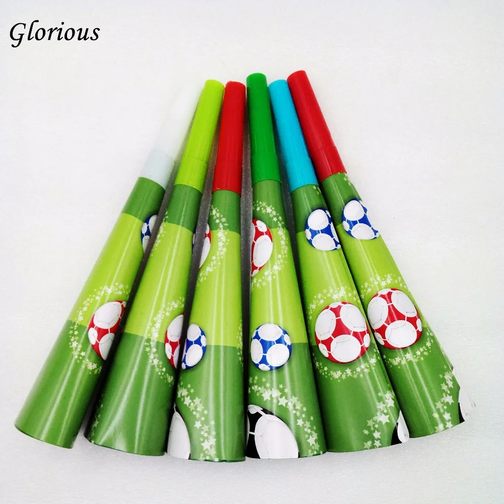 

6pcs Football Theme Trumpet Kids Birthday Party Decoration Set Birthday Party Supplies Baby Birthday Party Decorations