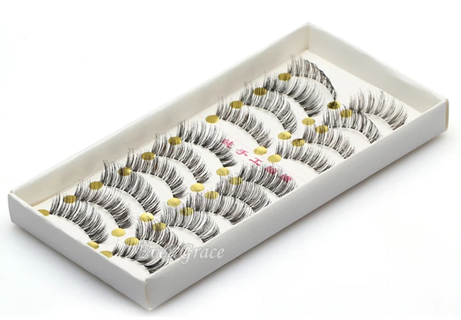10 пар Макияж ручной работы ресницы Бесплатная доставка Накладные естественный
