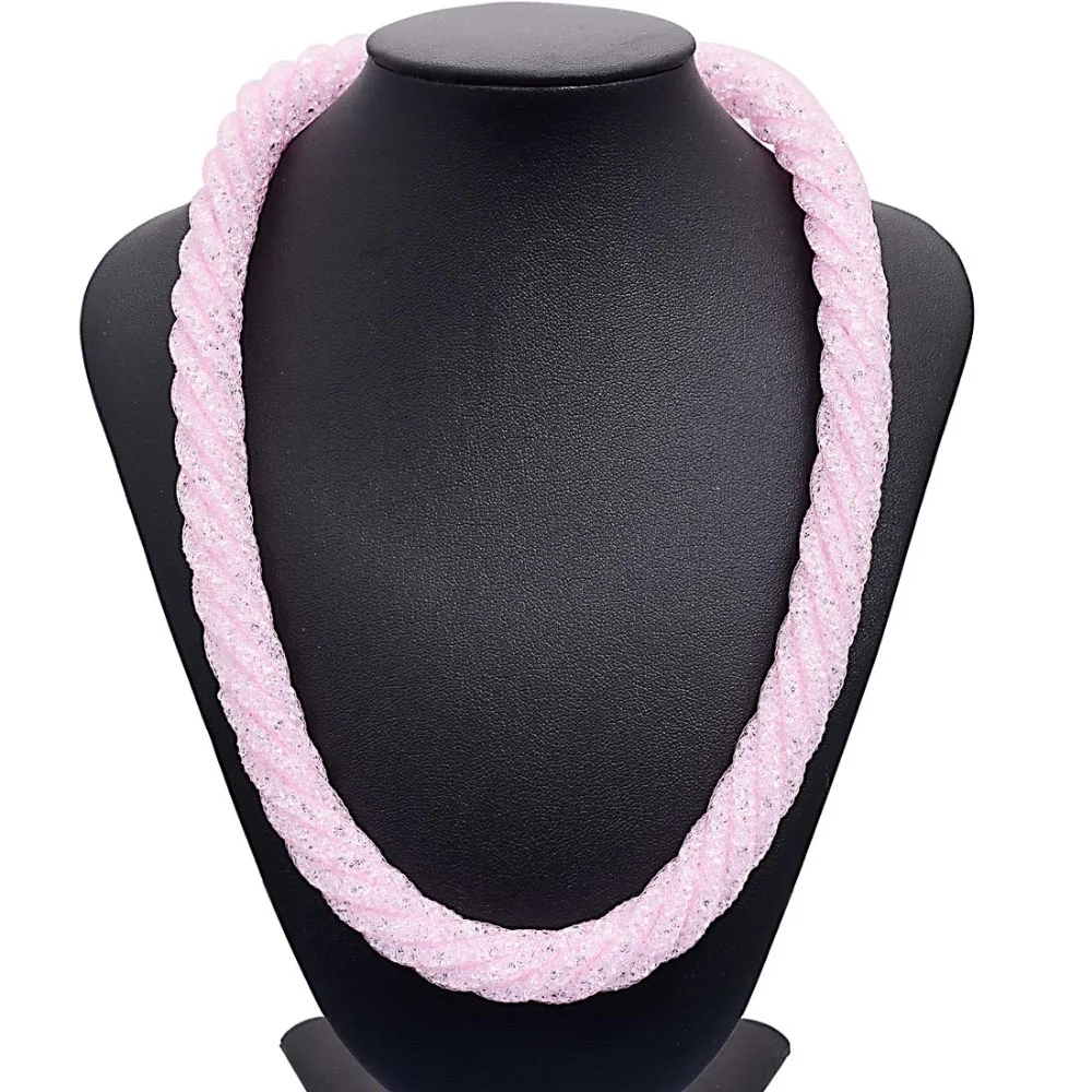 Уникальный дизайн витая сетчатая Цепочка с кристаллами ожерелья фотоэлементом