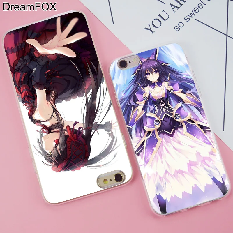 Dreamfox K060 Дата живой аниме для девочек мягкий силиконовый чехол из ТПУ Apple iPhone X XR XS