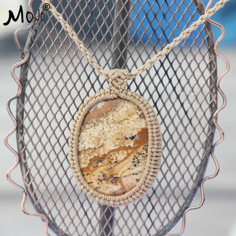 Изображение кулона из сердолиана ручной работы Модные Этнические украшения в