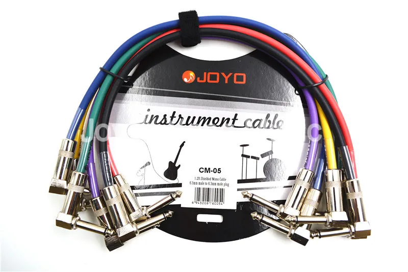 

6 шт./упаковка, металлические разноцветные соединительные кабели Joyo 1/4 футов