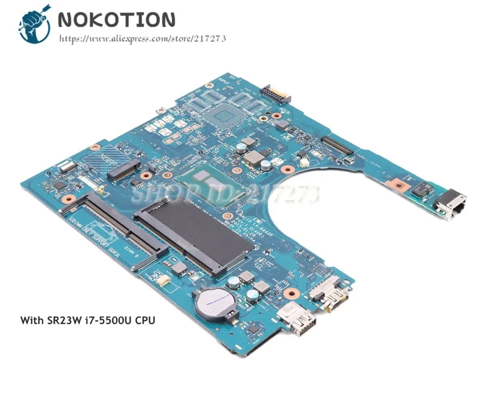 Материнская плата NOKOTION для ноутбука Dell Inspiron 5458 5558 5758 CN-0RC3PN 0RC3PN LA-B843P SR23W I7-5500U |