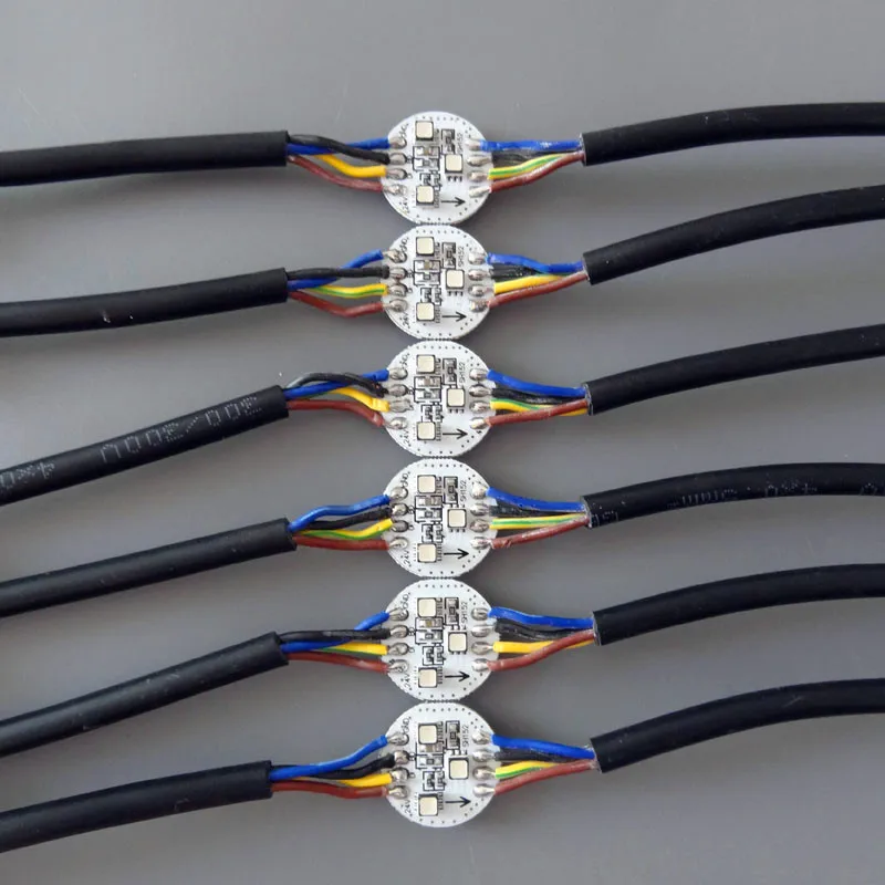 IP67 WS2811 адресуемый 3D 35 мм Диаметр полноцветный прозрачный шар DC12V 1 44 Вт
